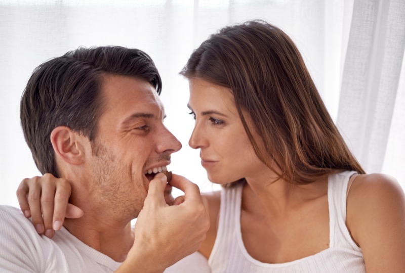 Couple talking together